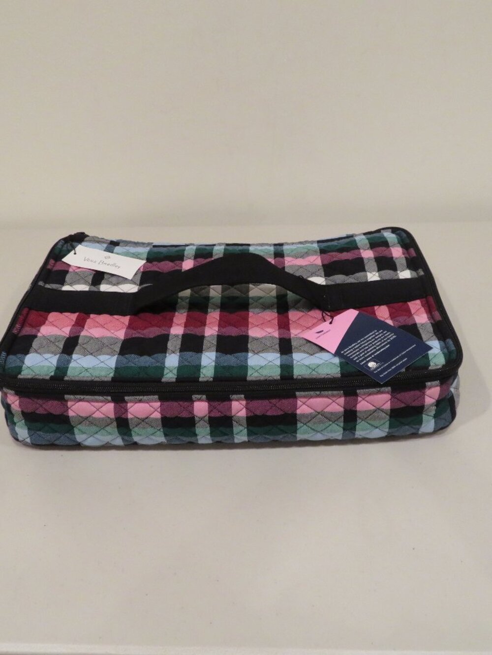 Vera Bradley Ribbons Plaid Quilted Cotton Casserole Carrier